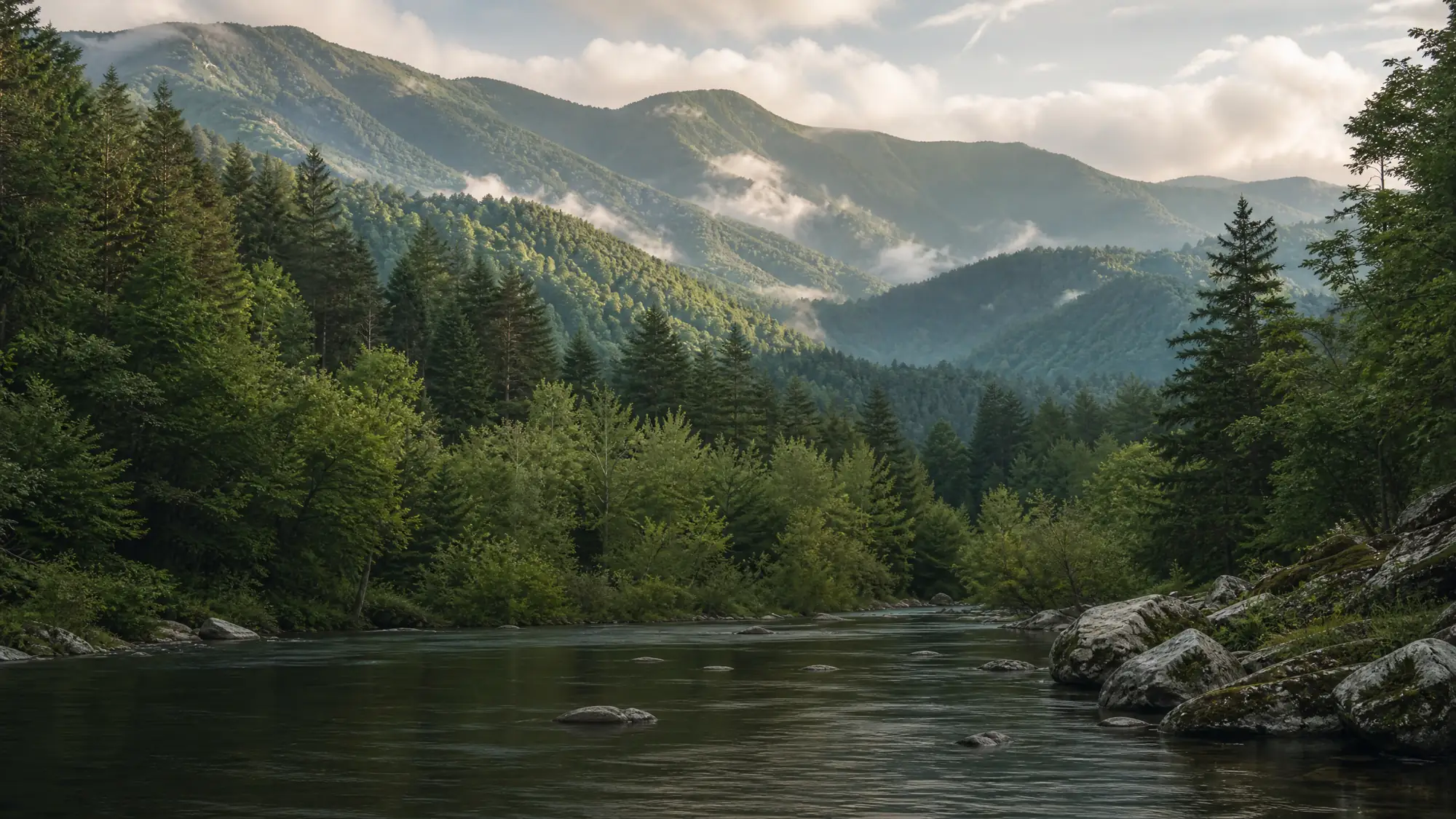 El parque nacional más visitado de Estados Unidos cuenta con 800 millas de senderos e históricas cabañas de madera. El parque abarca 522,427 acres a través de la frontera estatal.